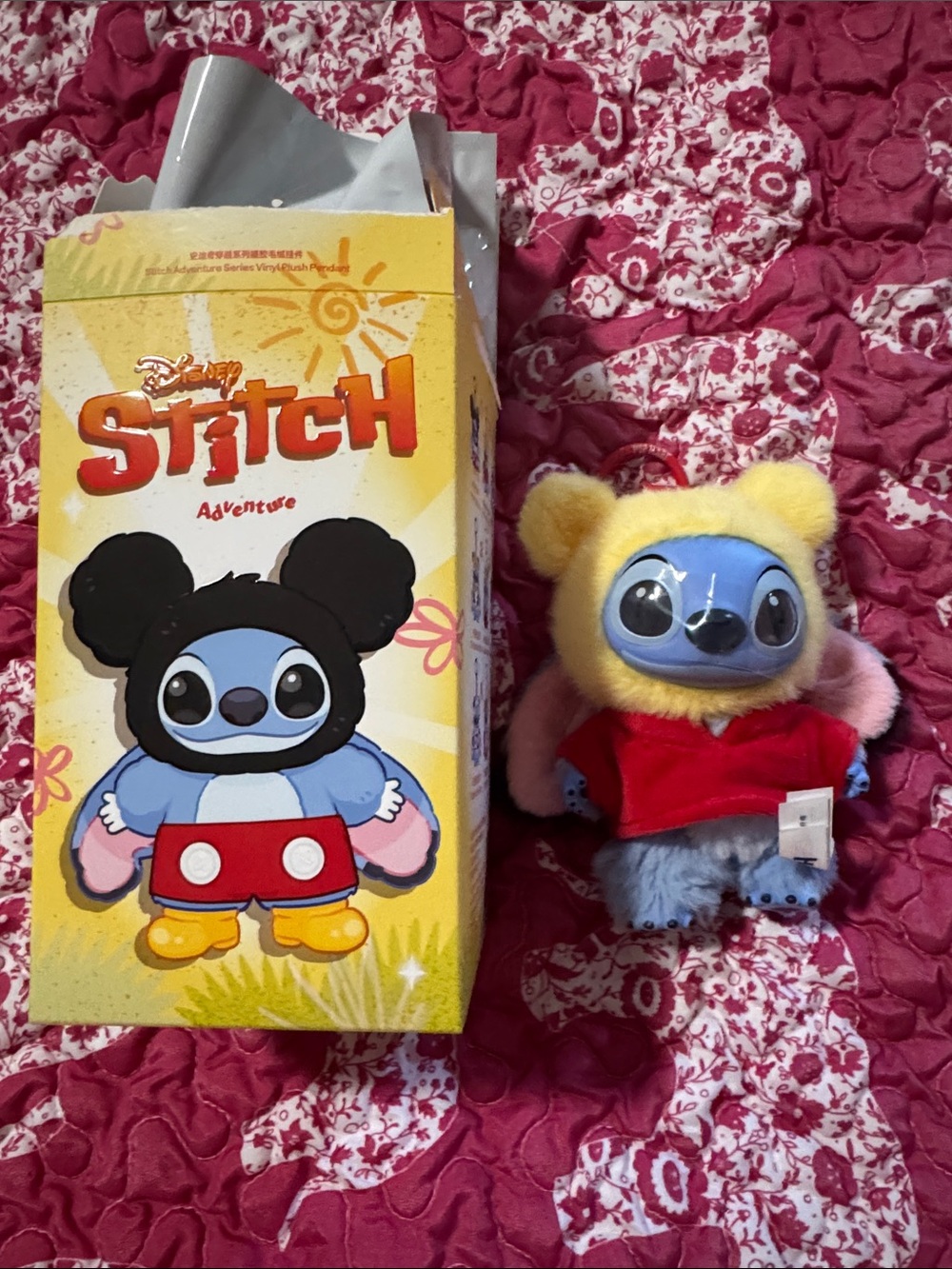 Stitch Adventure Plush — Winnie the Pooh outfit.  Purse charm